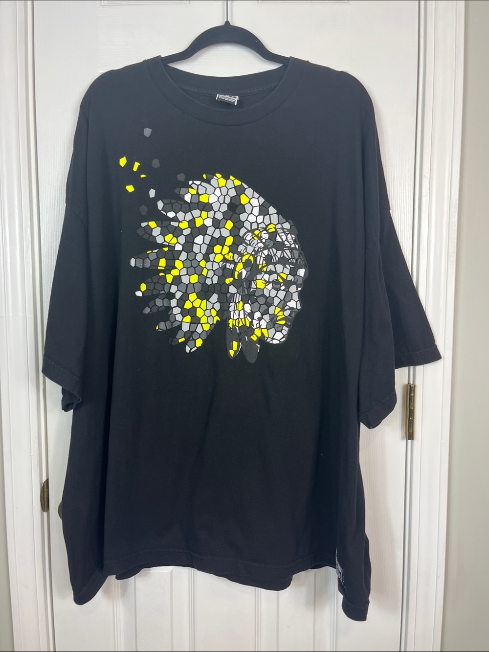 Hustlegang black short sleeved tee shirt size 5X. Professional model. 100% cotto
